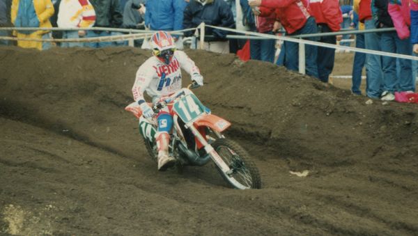 Hollanti Mill 1991 GP-250 Ger-Jan Van Doorn pitkän linjan crossari